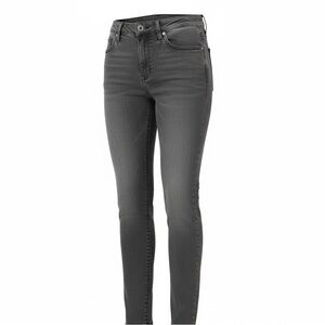 MOTHER Slim High-Rise Skinny Jeans in Charcoal Gray
